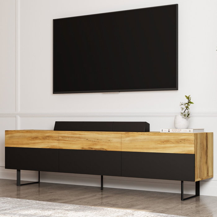 Hanah Home Soporte para TV Negro y Roble Hanah Home Soporte para TV Negro y Roble